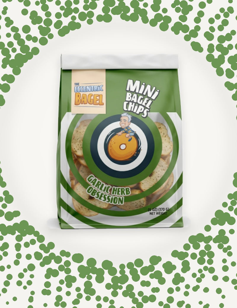 Eccentric Bagel Mini Chips – Garlic Herb Obsession