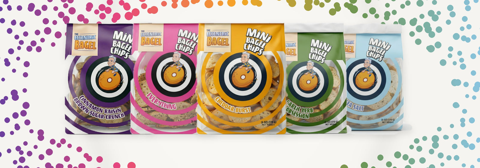 Eccentric Bagel Chips Variety Pack – All 5 Flavors